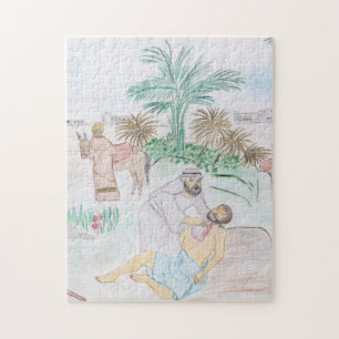 Christliches Kunstwerk Das gute Samariter Puzzle