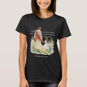 Christliches Lächeln Philipper Glaube Inspirierend T-Shirt