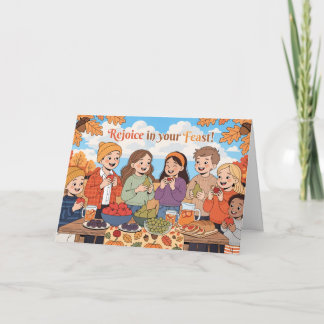 Christliches Laubhüttenfest-Kartenset für Kinder Karte