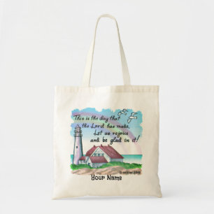 Christliches Leuchtturm Tote Bag Tragetasche