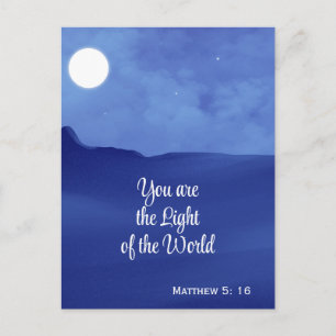 Christliches Licht der Welt Matthew 5 16 Postkarte
