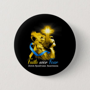 Christliches Löwenkreuz Glaube überwindet Angst Do Button