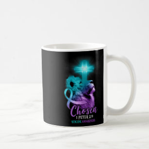 Christliches Löwenkreuz religiöser Bibelvers Selbs Kaffeetasse