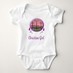 Christliches Mädchen Baby Strampler