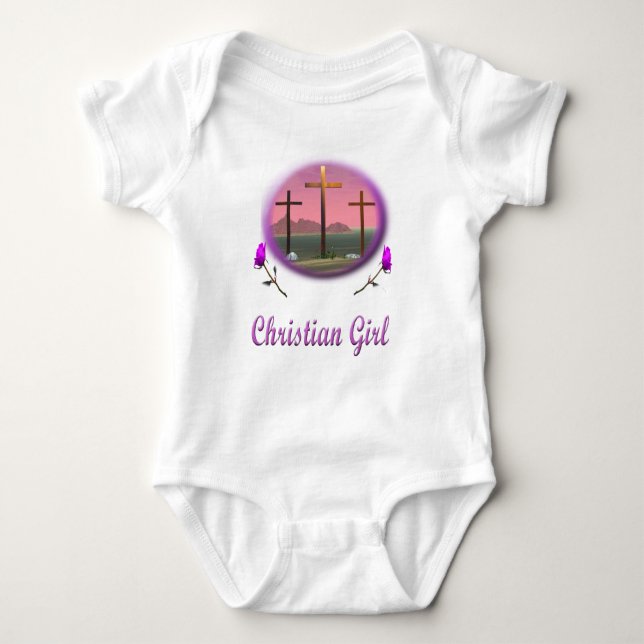 Christliches Mädchen Baby Strampler (Vorderseite)