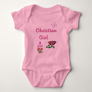 Christliches Mädchen Baby Strampler