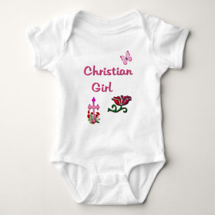 Christliches Mädchen Baby Strampler