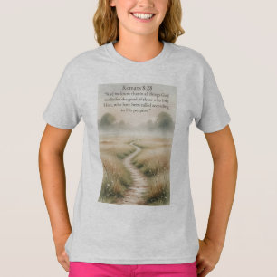 Christliches Mädchen Römer 8,28 Bibelvers T-Shirt