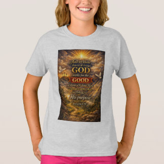 Christliches Mädchen Römer 8,28 Bibelvers T-Shirt