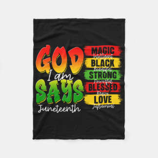 Christliches Melanin Schwarze Geschichte Gott sagt Fleecedecke
