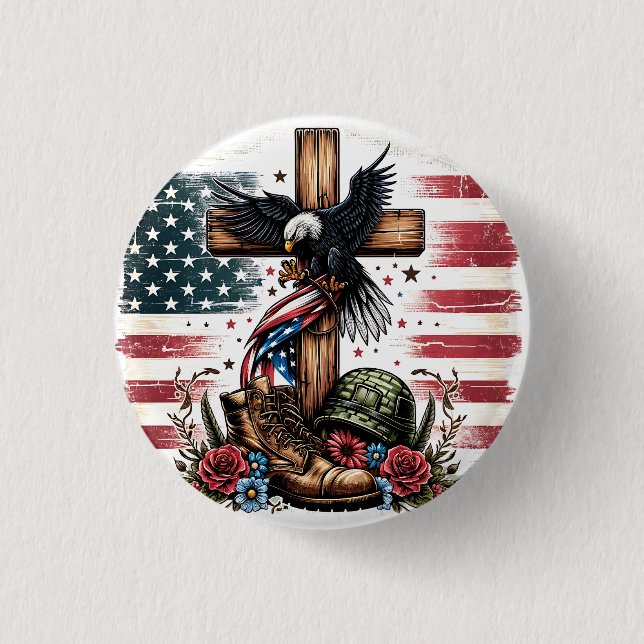 Christliches Militär Button (Vorderseite)