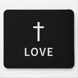 Christliches Minimal Kreuz Liebe Subtile Religiöse Mousepad