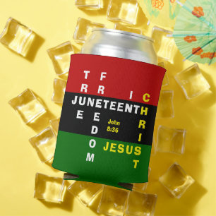 Christliches Monogramm JUNETEENTH Kühlerdose Dosenkühler