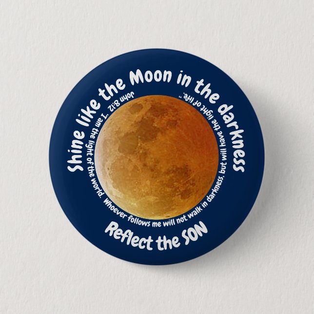 Christliches motivierend Zitat 6 cm rundes Abzeich Button (Vorderseite)