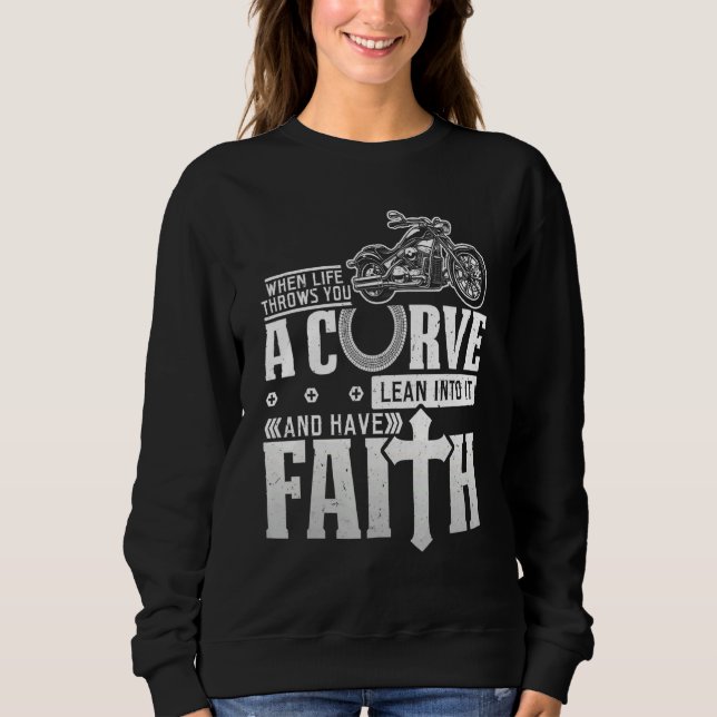Christliches Motorradleben Sweatshirt (Vorderseite)