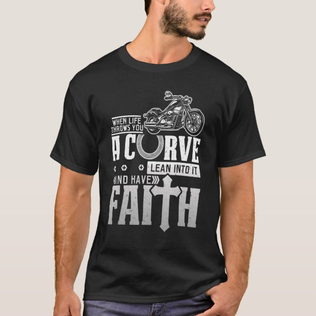 Christliches Motorradleben T-Shirt (Vorderseite)