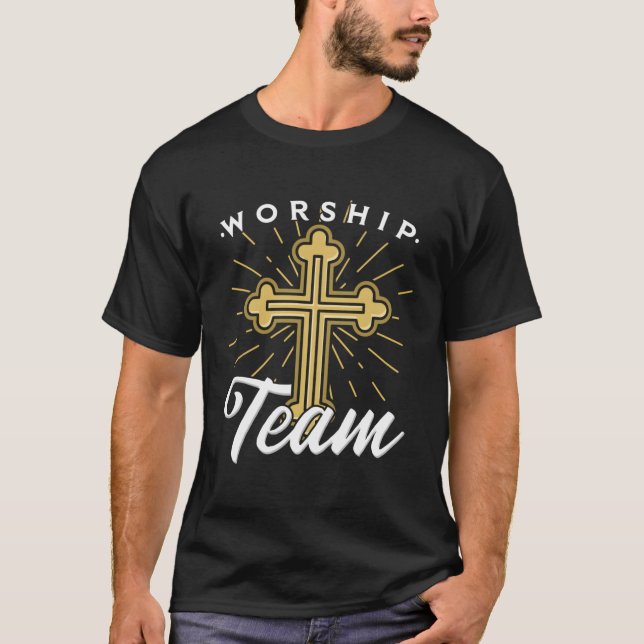 Christliches Musikgeschenk für ein Worship-Team T-Shirt (Vorderseite)