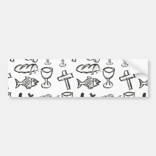 Christliches Muster Autoaufkleber