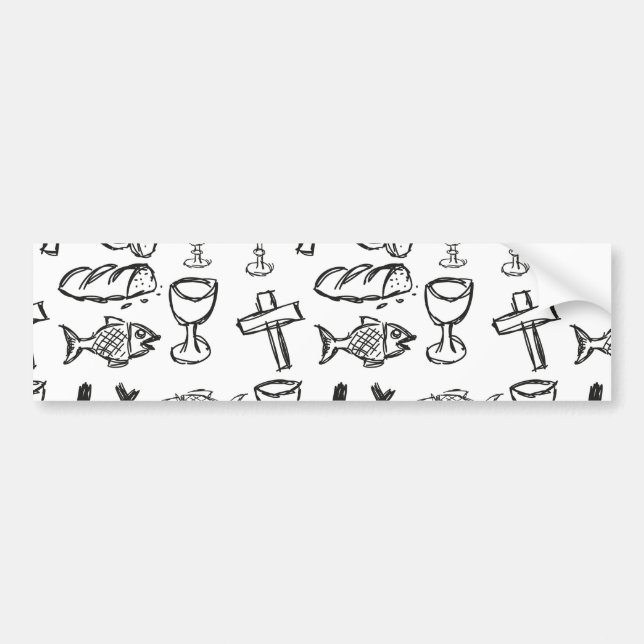 Christliches Muster Autoaufkleber (Vorne)