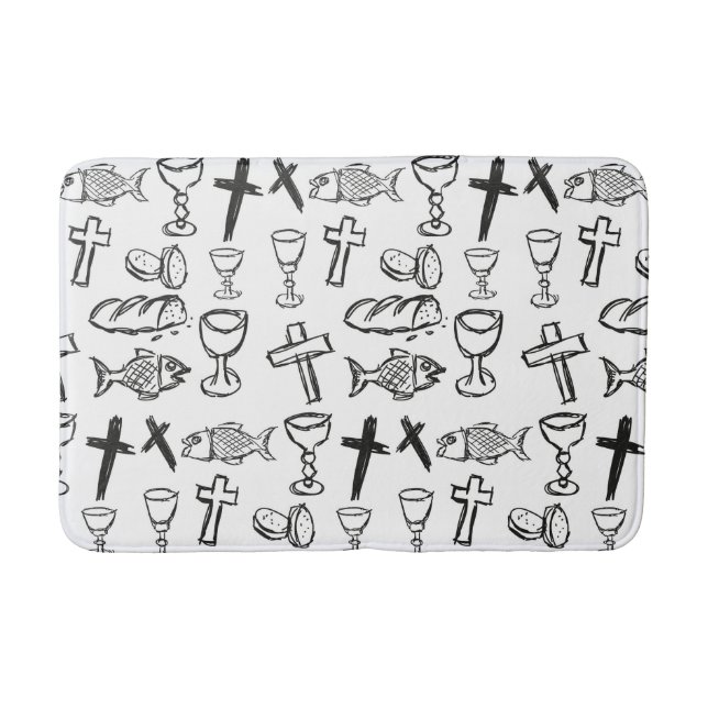 Christliches Muster Badematte (Vorderseite)