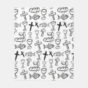 Christliches Muster Fleecedecke