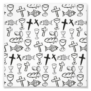 Christliches Muster Fotodruck