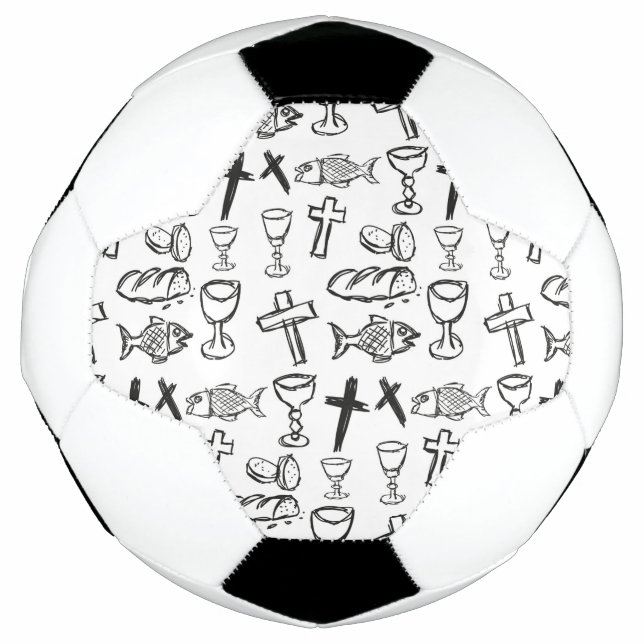 Christliches Muster Fußball (Vorderseite)