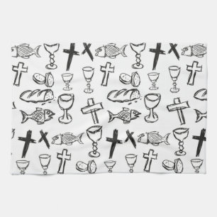 Christliches Muster Geschirrtuch