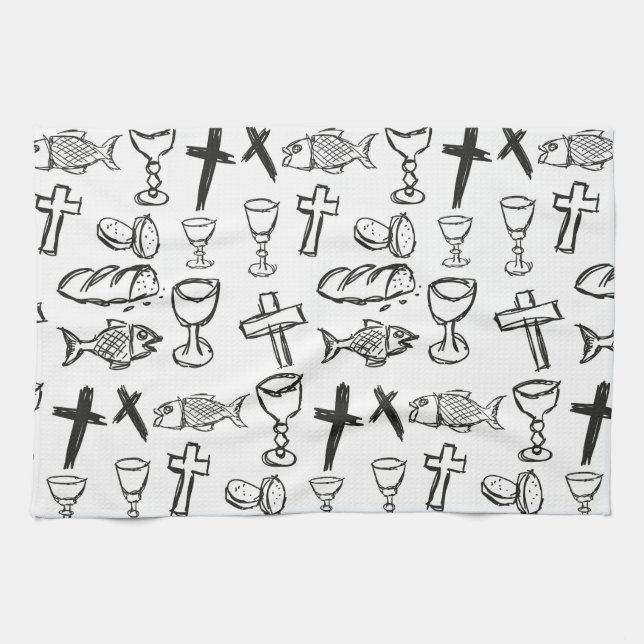 Christliches Muster Geschirrtuch (Horizontal)