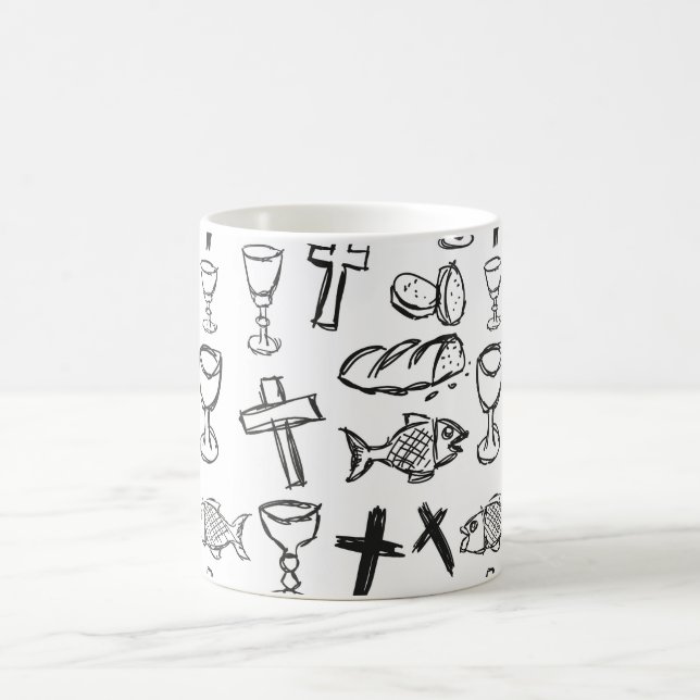 Christliches Muster Kaffeetasse (Mittel)