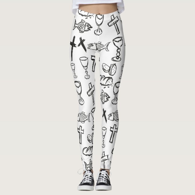 Christliches Muster Leggings (Vorderseite)