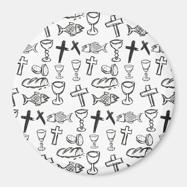 Christliches Muster Magnet (Vorne)