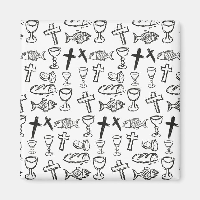 Christliches Muster Magnet (Vorne)