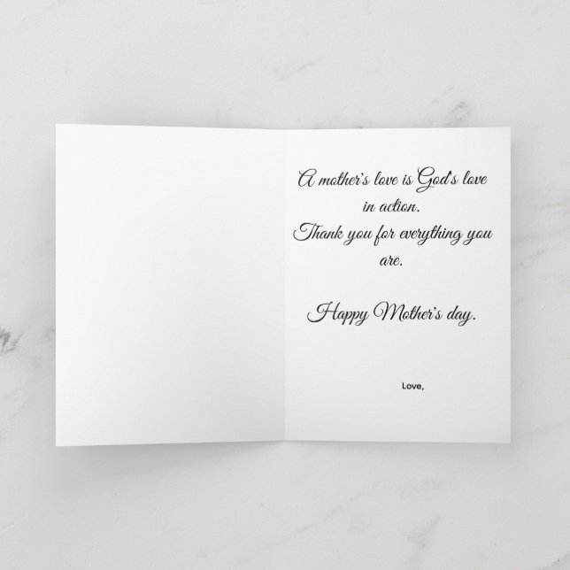 Christliches Muttertagsgeschenk Geschenk für Mama  Karte (Innenseite)