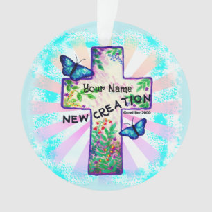 Christliches Neuschöpfungskreuz Ornament