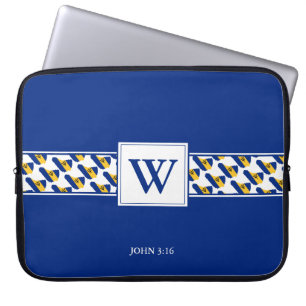 CHRISTLICHES Notebook mit BARBADOS Monogram Laptopschutzhülle