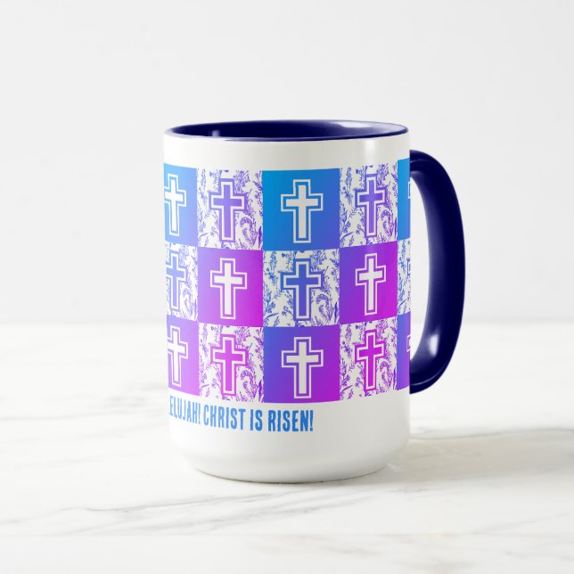 Christliches Osterkreuz Tasse (VorderseiteRechts)