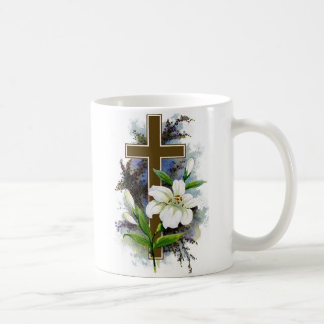 ~ christliches Ostern QuerMug~ Kaffeetasse (Rechts)