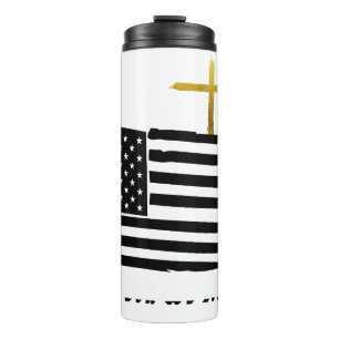 *~* Christliches Patriotisches Kreuz AP16 Distress Thermosbecher