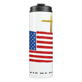 *~* Christliches Patriotisches Kreuz AP16 Flag Dis Thermosbecher