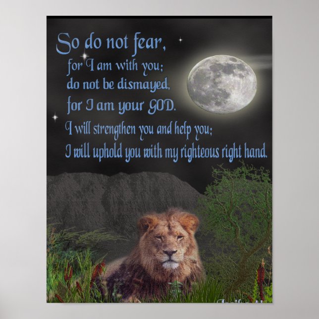 Christliches Plakat Jesaja-41:10 (Vorne)