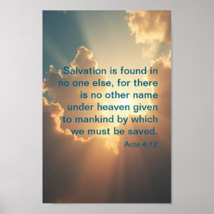 Christliches Poster Akt 4:12 "Keine andere Bezei