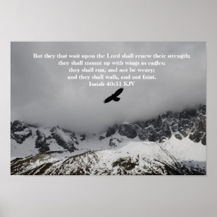 Christliches Poster - Isaiah 40:31 aber sie, die w