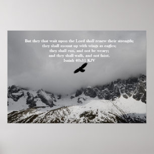 Christliches Poster - Isaiah 40:31 aber sie, die w