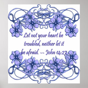 Christliches Poster mit Bibelverse John 14:27