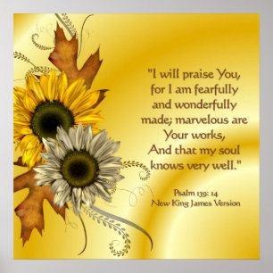 Christliches Poster mit Scripting-Blume