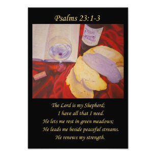 Christliches Poster Psalm 23 Der Herr ist mein Hir