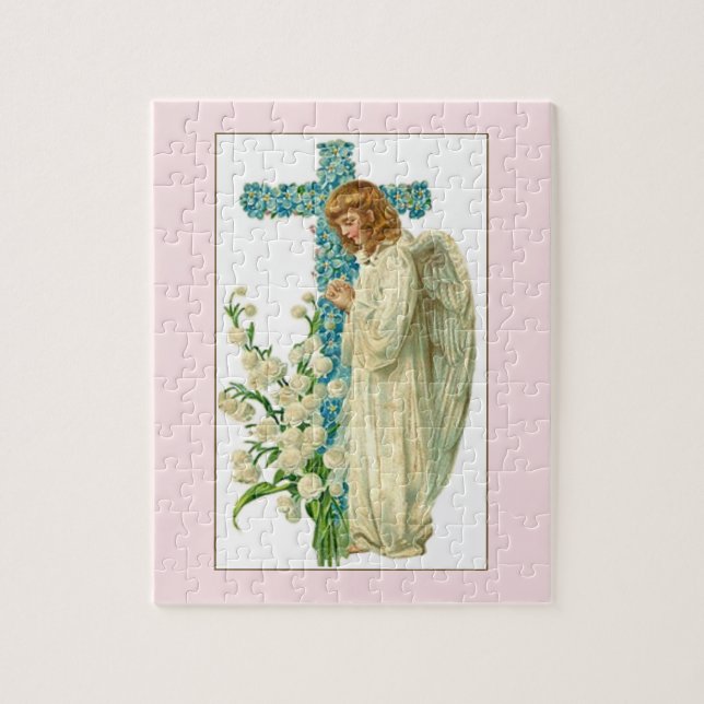 Christliches Puzzle mit blauer Felle (Vertikal)
