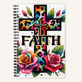 Christliches Rainbow-Faith Cross Notizbuch