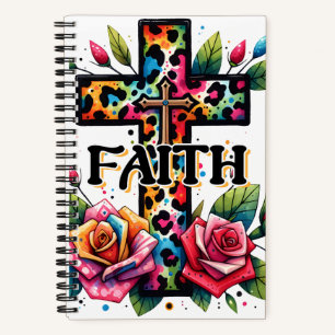 Christliches Rainbow-Faith Cross Notizbuch